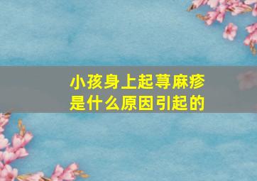 小孩身上起荨麻疹是什么原因引起的