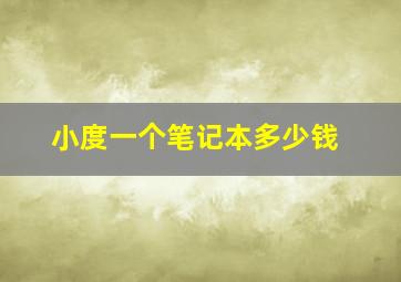 小度一个笔记本多少钱