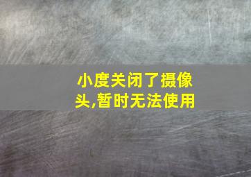 小度关闭了摄像头,暂时无法使用