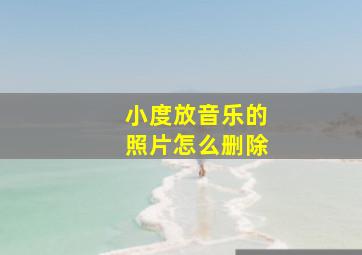 小度放音乐的照片怎么删除