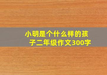 小明是个什么样的孩子二年级作文300字