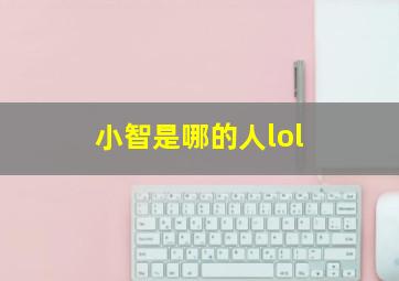 小智是哪的人lol