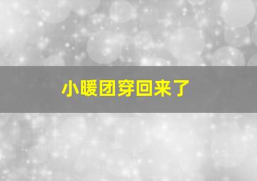 小暖团穿回来了