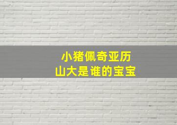 小猪佩奇亚历山大是谁的宝宝