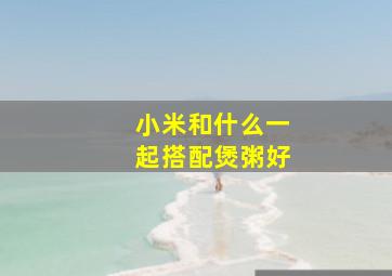 小米和什么一起搭配煲粥好