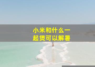 小米和什么一起煲可以解暑