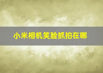 小米相机笑脸抓拍在哪