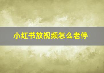 小红书放视频怎么老停