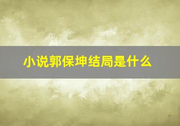 小说郭保坤结局是什么