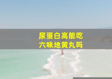 尿蛋白高能吃六味地黄丸吗