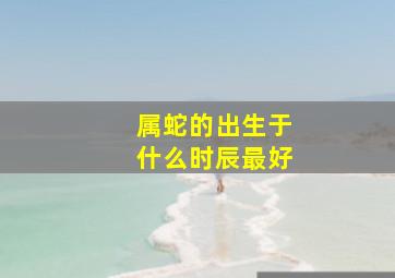 属蛇的出生于什么时辰最好