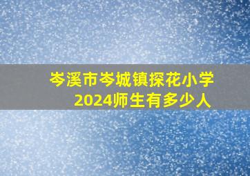 岑溪市岑城镇探花小学2024师生有多少人