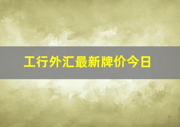 工行外汇最新牌价今日