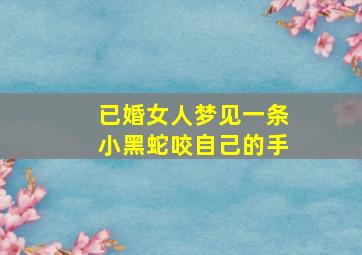 已婚女人梦见一条小黑蛇咬自己的手