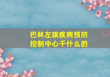 巴林左旗疾病预防控制中心干什么的