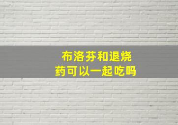 布洛芬和退烧药可以一起吃吗