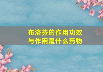 布洛芬的作用功效与作用是什么药物