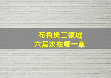 布鲁姆三领域六层次在哪一章