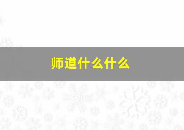 师道什么什么