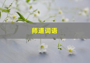 师道词语