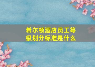 希尔顿酒店员工等级划分标准是什么