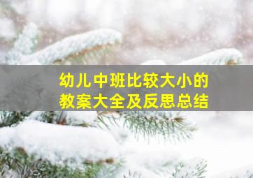 幼儿中班比较大小的教案大全及反思总结