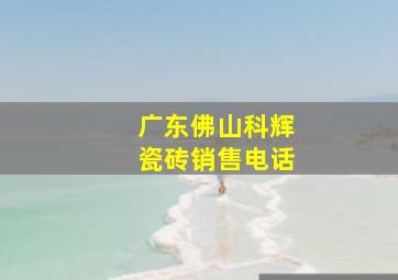 广东佛山科辉瓷砖销售电话