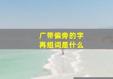 广带偏旁的字再组词是什么