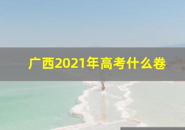 广西2021年高考什么卷