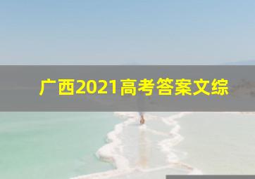 广西2021高考答案文综