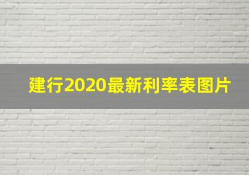 建行2020最新利率表图片