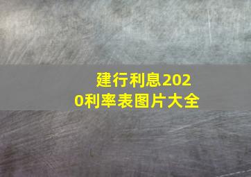 建行利息2020利率表图片大全