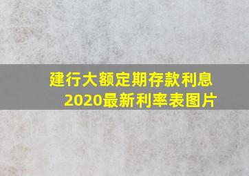 建行大额定期存款利息2020最新利率表图片