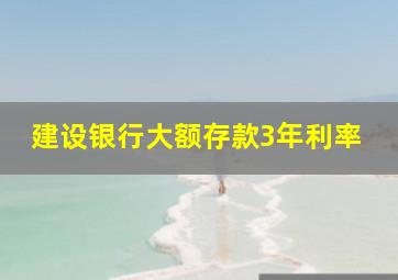 建设银行大额存款3年利率