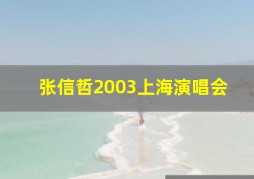 张信哲2003上海演唱会