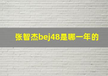 张智杰bej48是哪一年的