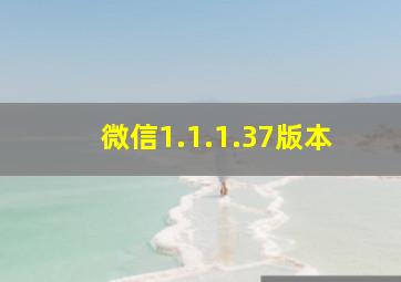 微信1.1.1.37版本