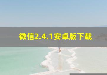 微信2.4.1安卓版下载