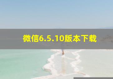 微信6.5.10版本下载