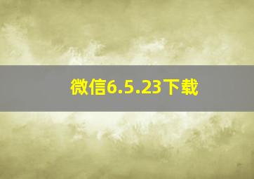 微信6.5.23下载