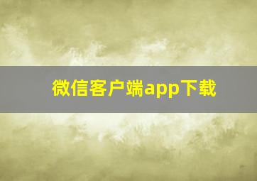 微信客户端app下载