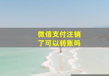 微信支付注销了可以转账吗