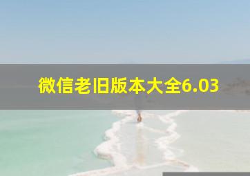 微信老旧版本大全6.03