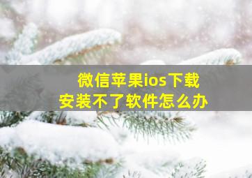 微信苹果ios下载安装不了软件怎么办