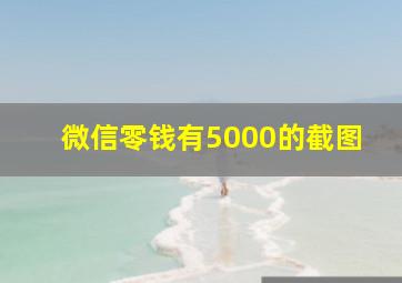 微信零钱有5000的截图