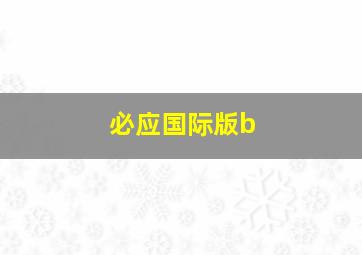 必应国际版b