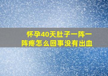 怀孕40天肚子一阵一阵疼怎么回事没有出血