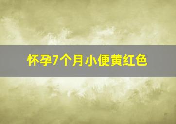 怀孕7个月小便黄红色