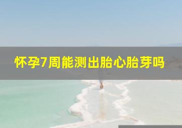 怀孕7周能测出胎心胎芽吗