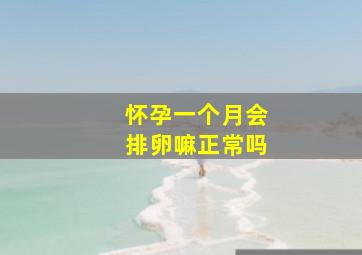 怀孕一个月会排卵嘛正常吗